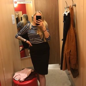 Black pencil skirt